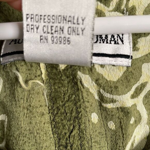 August Max Woman Sleevless Midi Dress 16W Green Sheer Floral Overlay Artsy Lagom - Picture 5 of 11